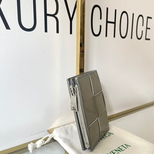 Portafoglio Cassette compatto argento Bottega Veneta