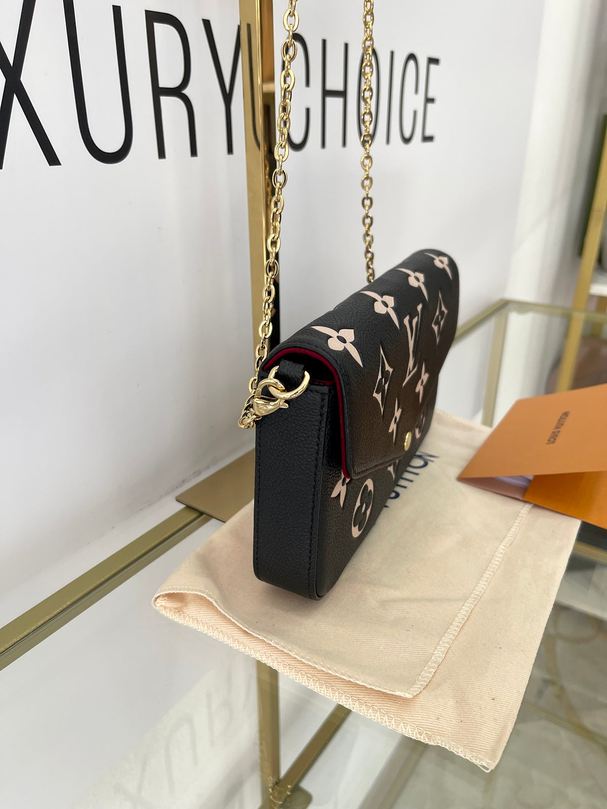 Pochette Félicie Monogram Empreinte Bicolor Louis Vuitton