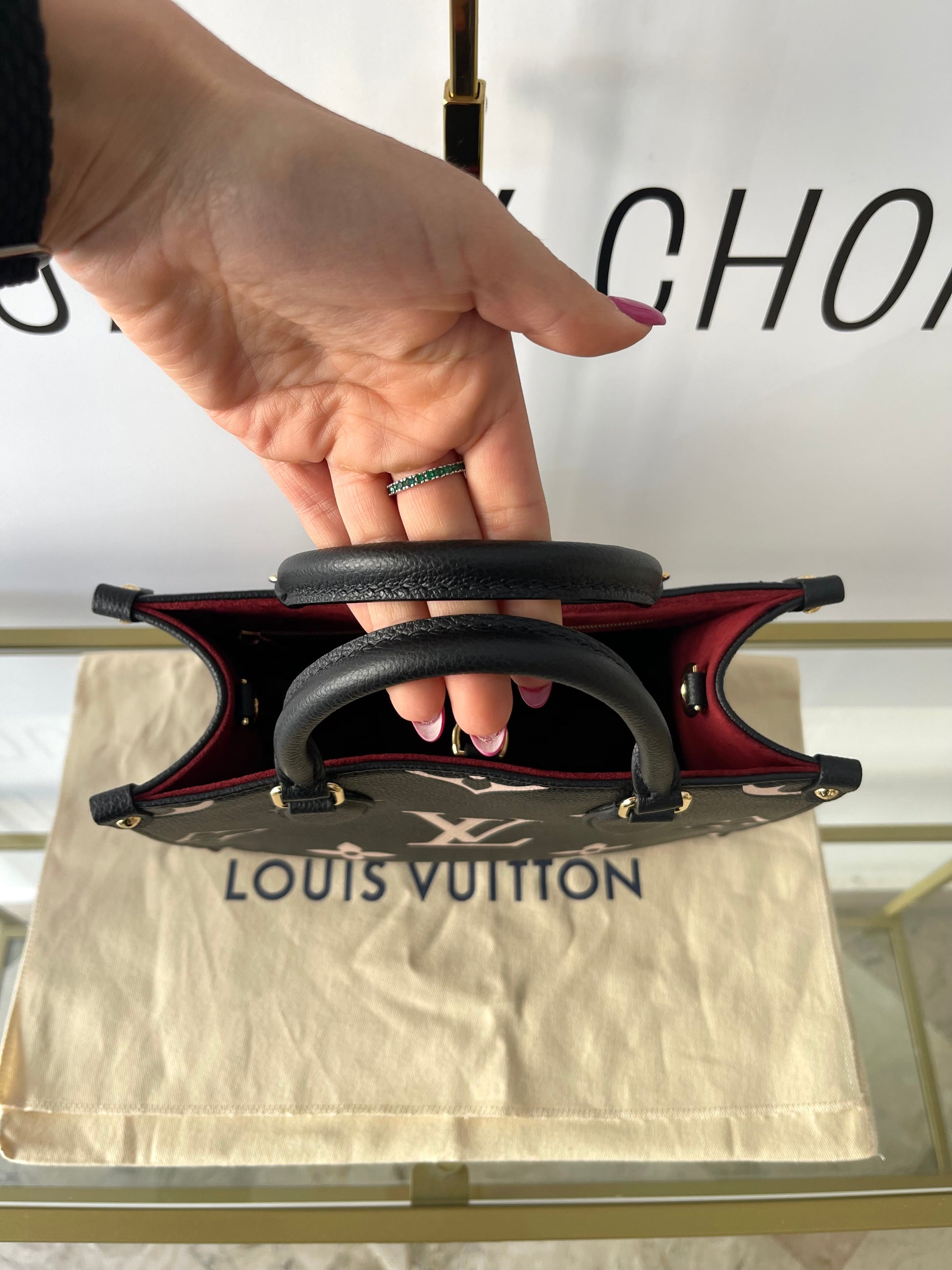 Borsa OnTheGo PM Monogram Empreinte Bicolor Louis Vuitton