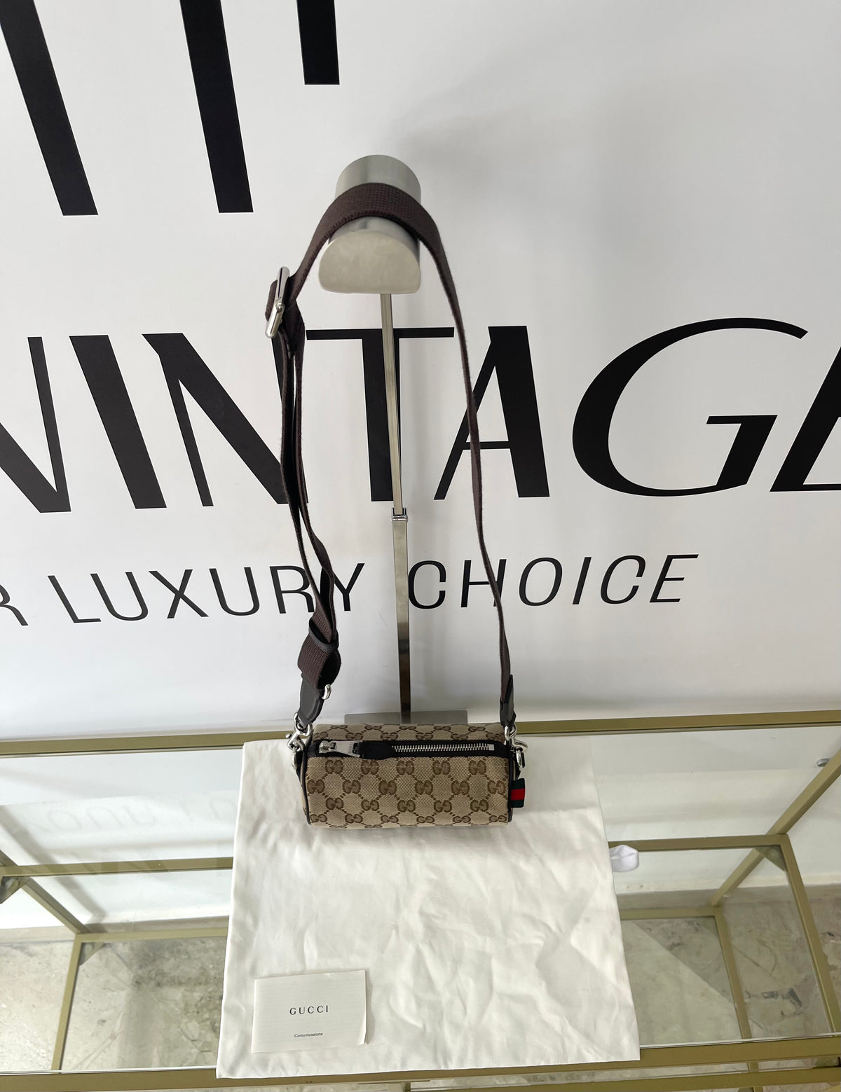 Borsa tracolla Cilindrica Mini GG Gucci