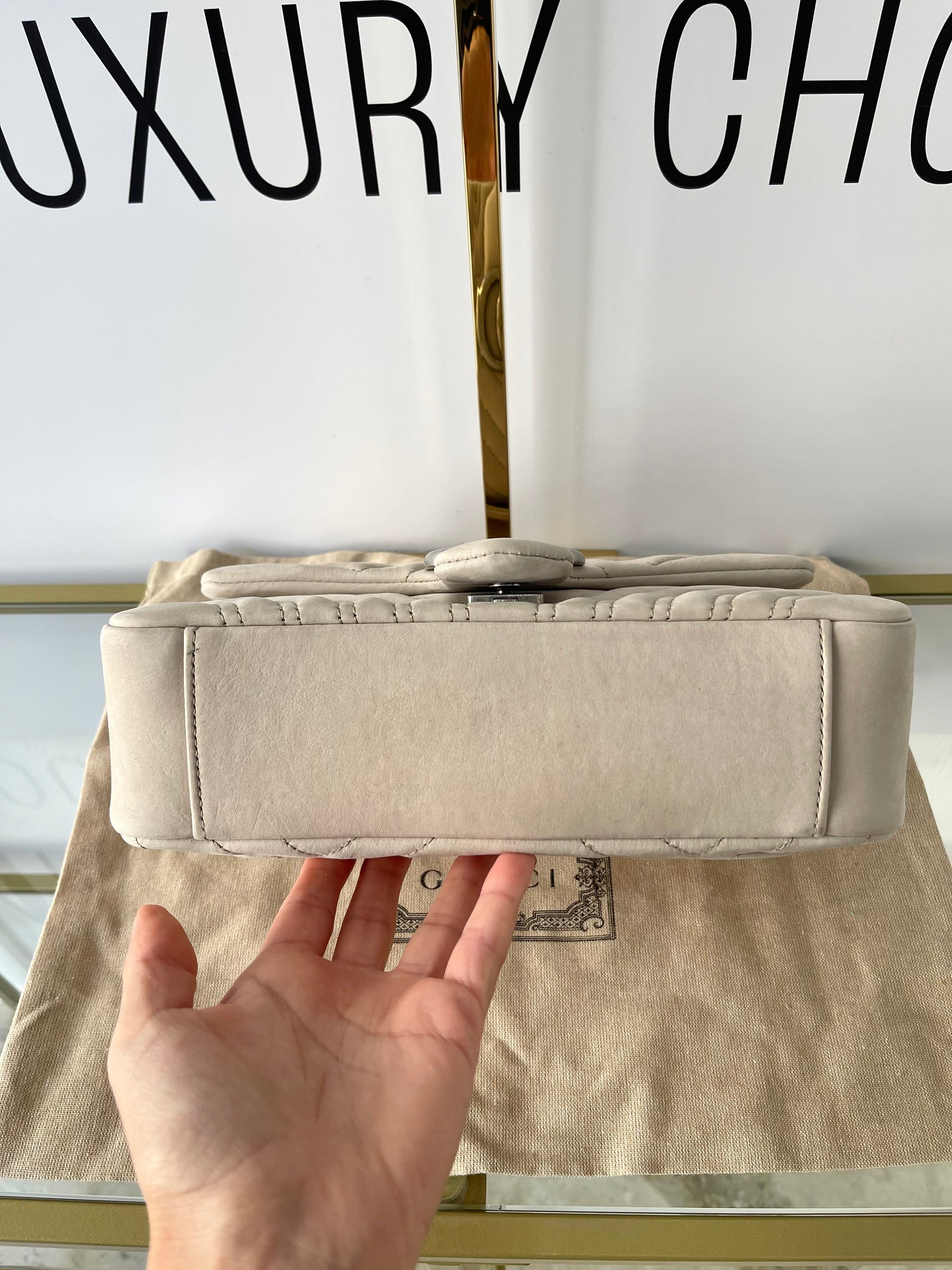 Borsa Marmont 26 GG in Nabuk Gucci