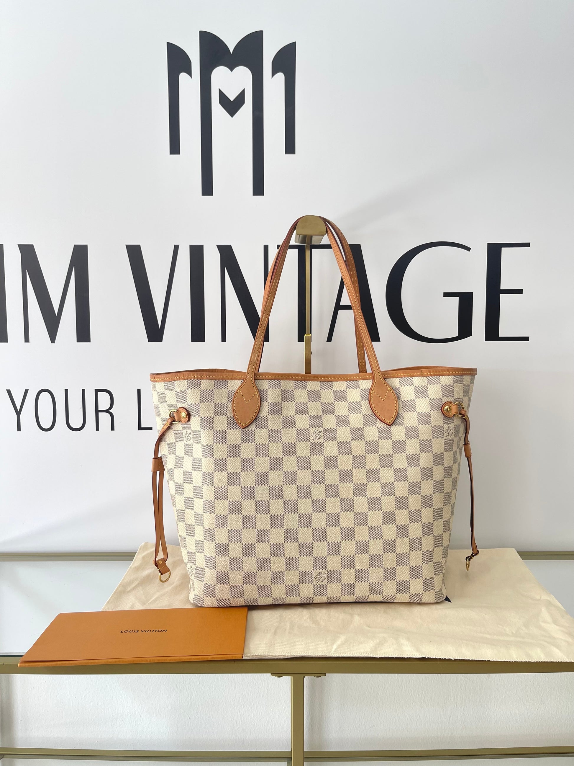 Borsa Neverfull MM Damier Azur Louis Vuitton