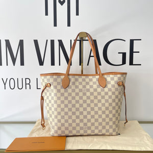 Borsa Neverfull MM Damier Azur Louis Vuitton