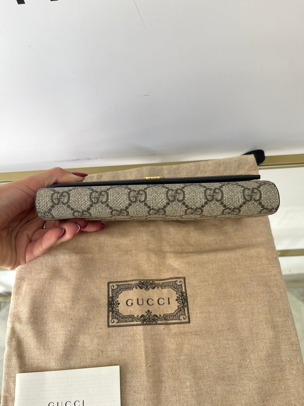 Portafoglio Continental GG Marmont Bicolore Gucci