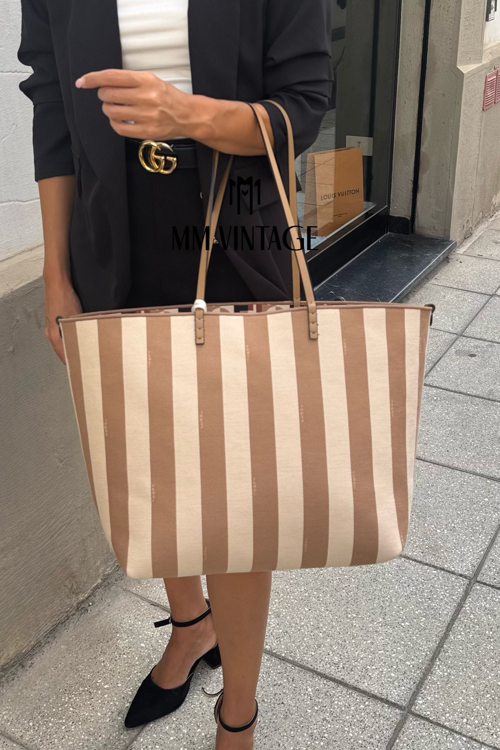 Borsa Shopping Roll Large Reversibile Fendi