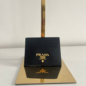 Portacarte in Saffiano nero Prada
