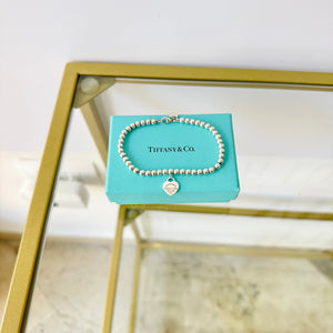Bracciale Bead cuore mini smaltato Tiffany