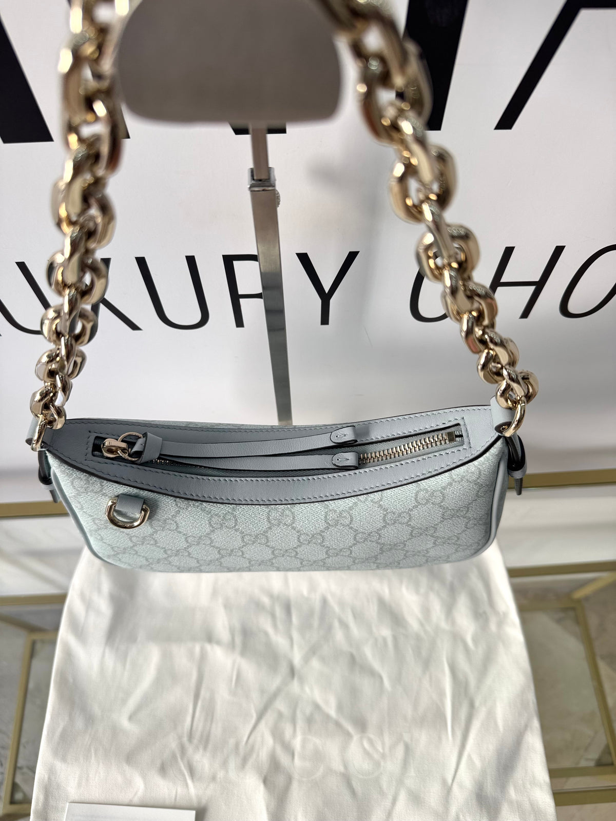 Borsa GG Emblem hw oro Gucci