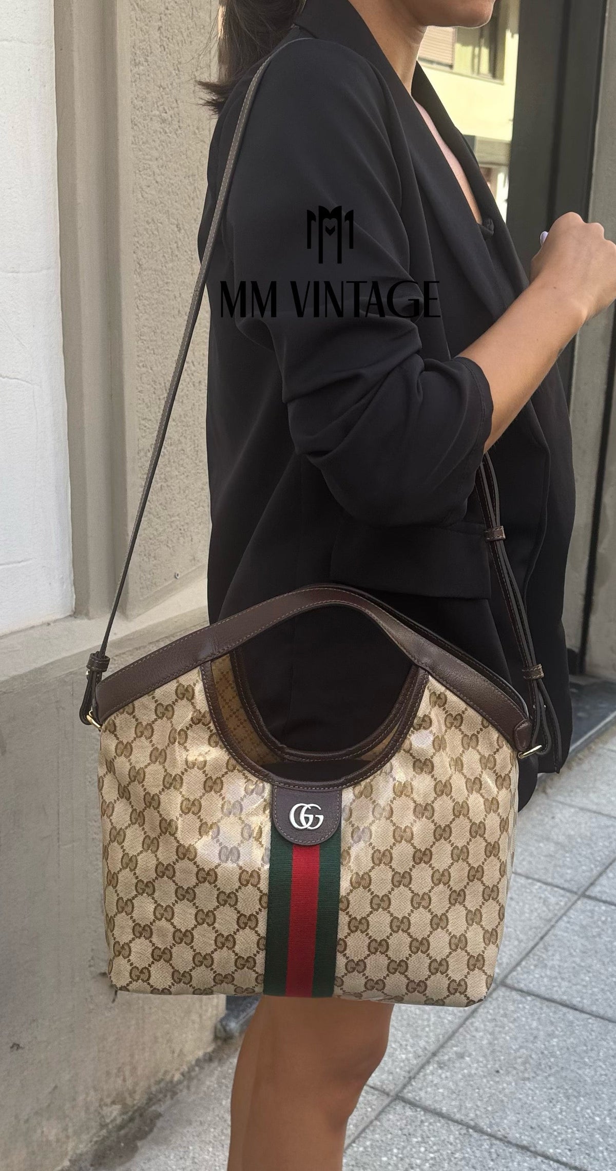 Borsa Shopping Giglio GG Crystal Gucci