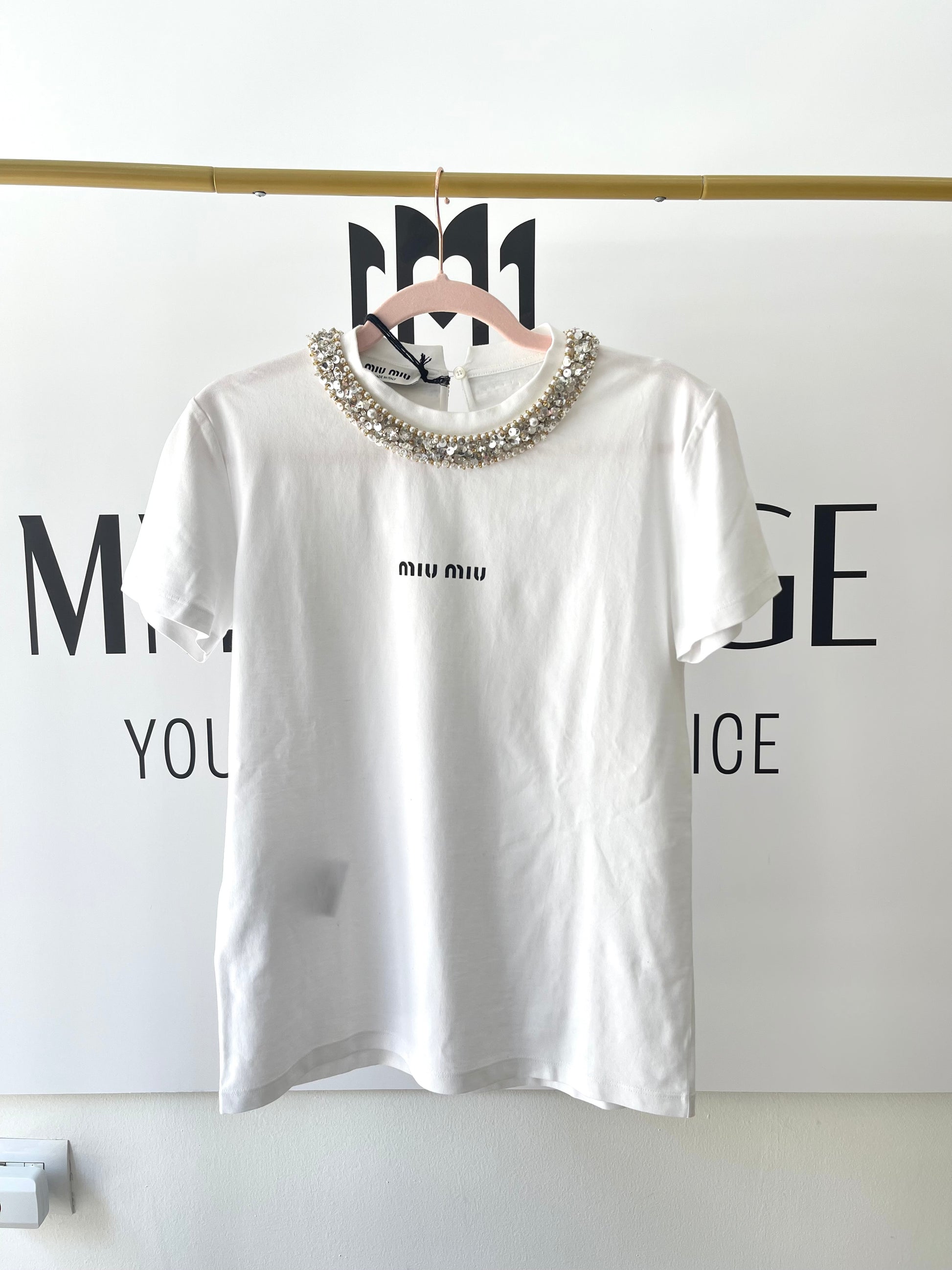 T-Shirt in cotone Miu Miu