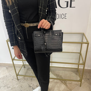 Borsa Sac De Jour Nano Goffrata Coccodrillo Saint Laurent