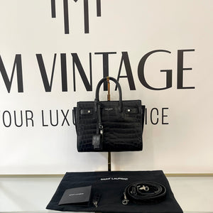 Borsa Sac De Jour Nano Goffrata Coccodrillo Saint Laurent