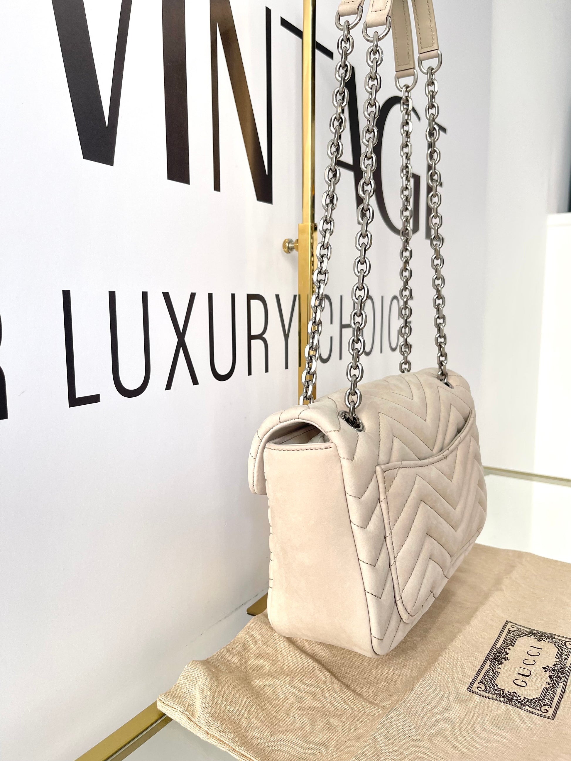 Borsa Marmont 26 GG in Nabuk Gucci