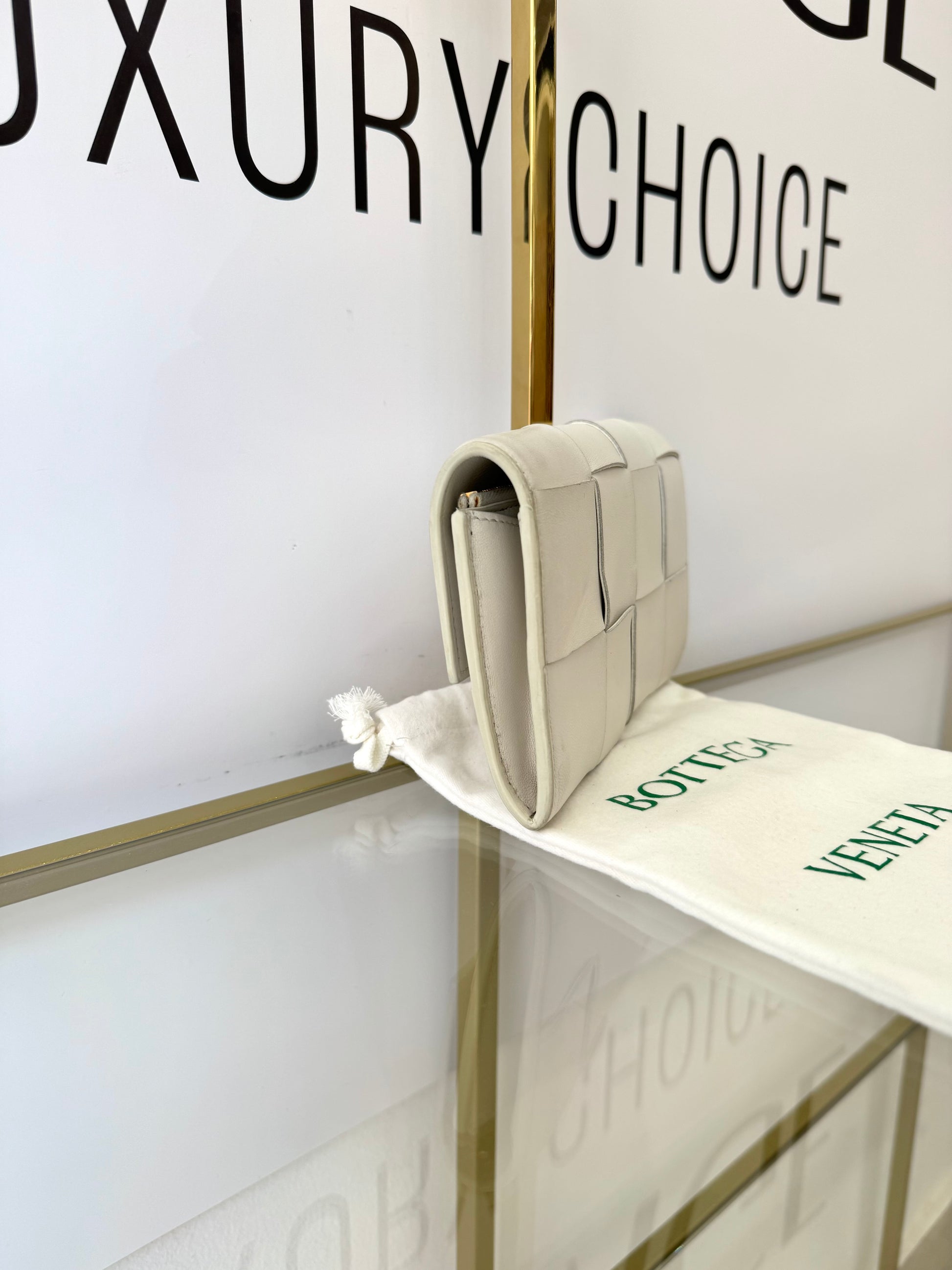 Portafoglio Cassette bianco Bottega Veneta