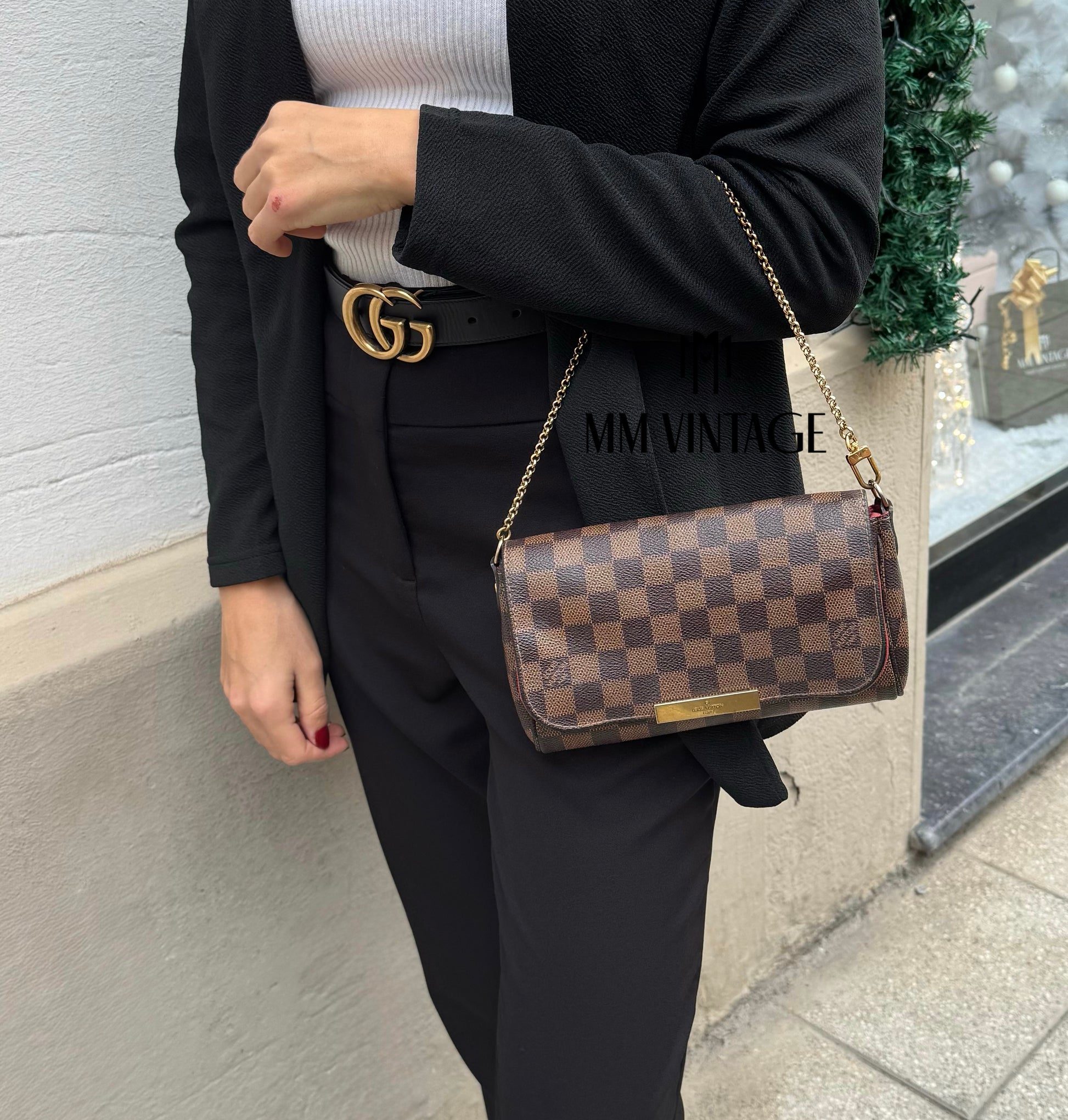Borsa Favorite PM Damier Ébène Louis Vuitton