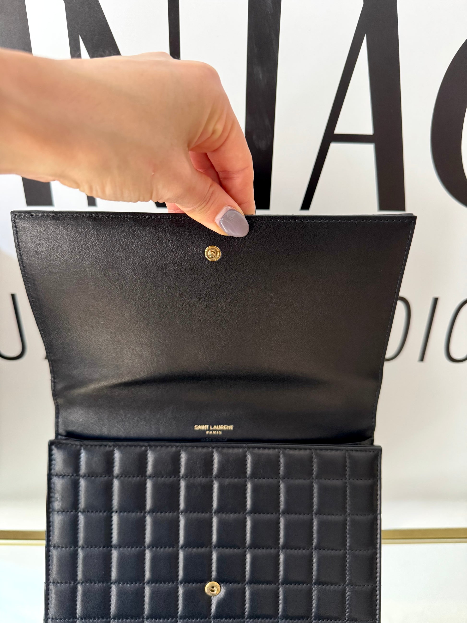 Pochette Cassandre matelassé Saint Laurent