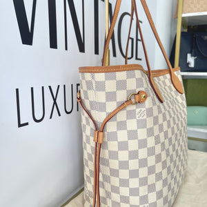 Borsa Neverfull MM Damier Azur Louis Vuitton