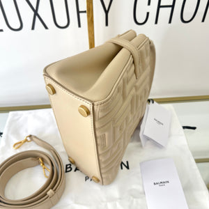 Borsa B-Buzz pelle trapuntata 22 Beige Balmain
