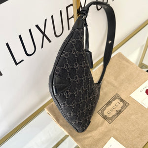 Borsa Horsebit Slim in Denim Gucci