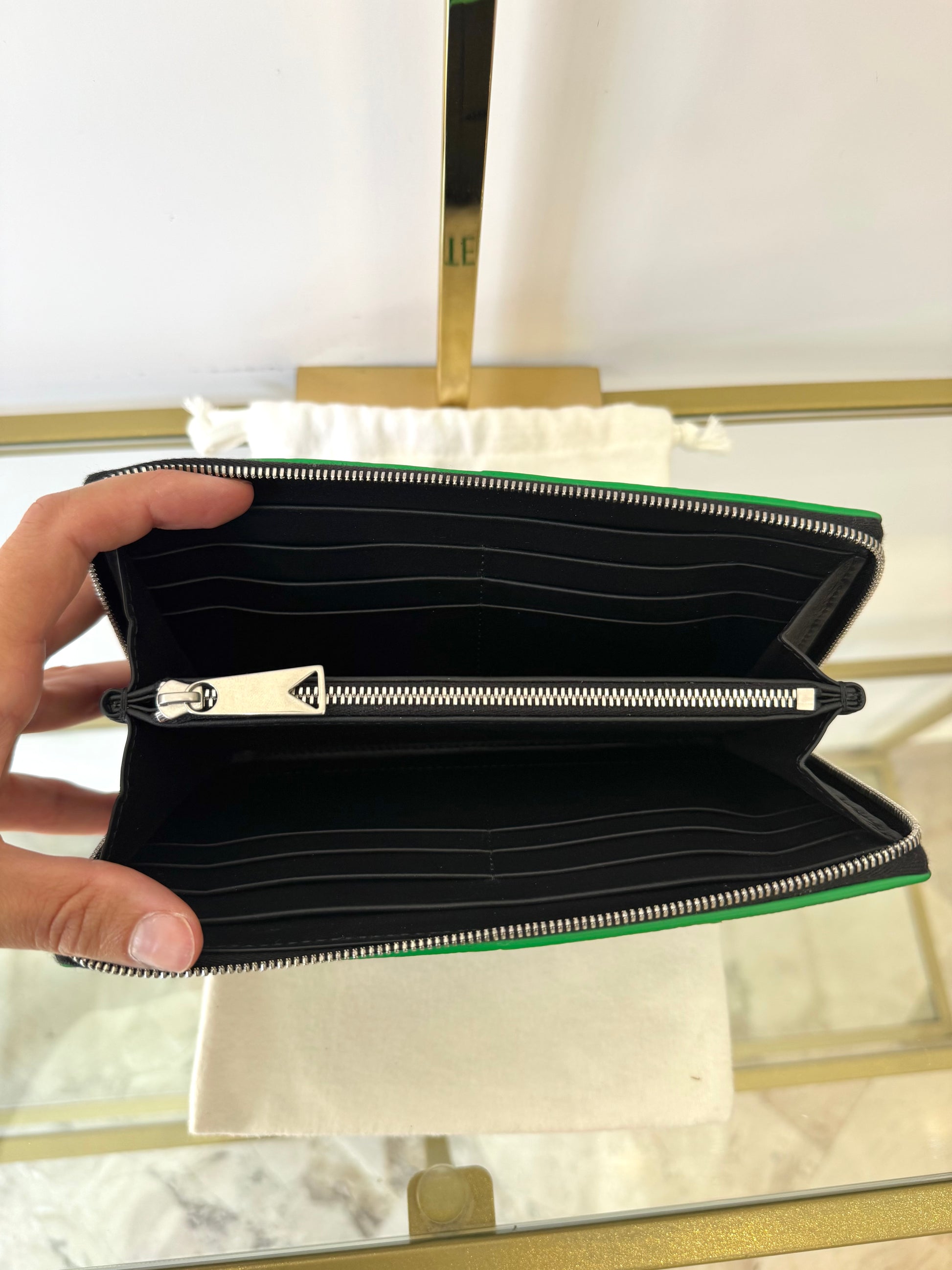 Portafoglio Cassette nero Bottega Veneta