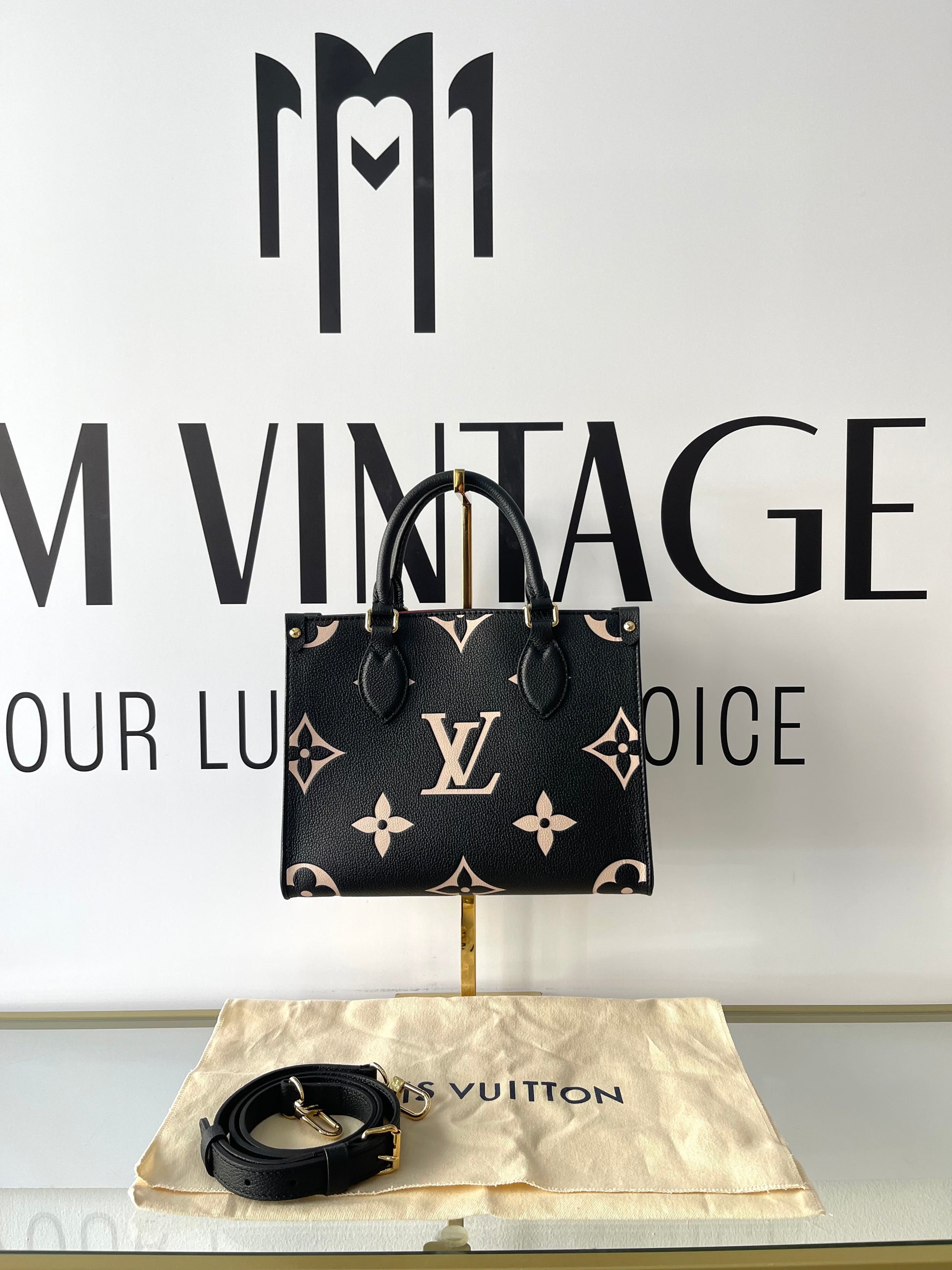 Borsa OnTheGo PM Monogram Empreinte Bicolor Louis Vuitton