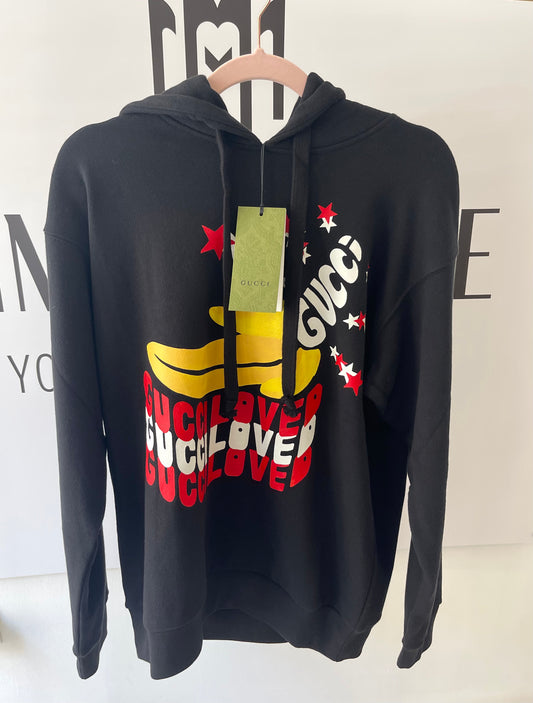 Felpa con cappuccio in cotone Gucci