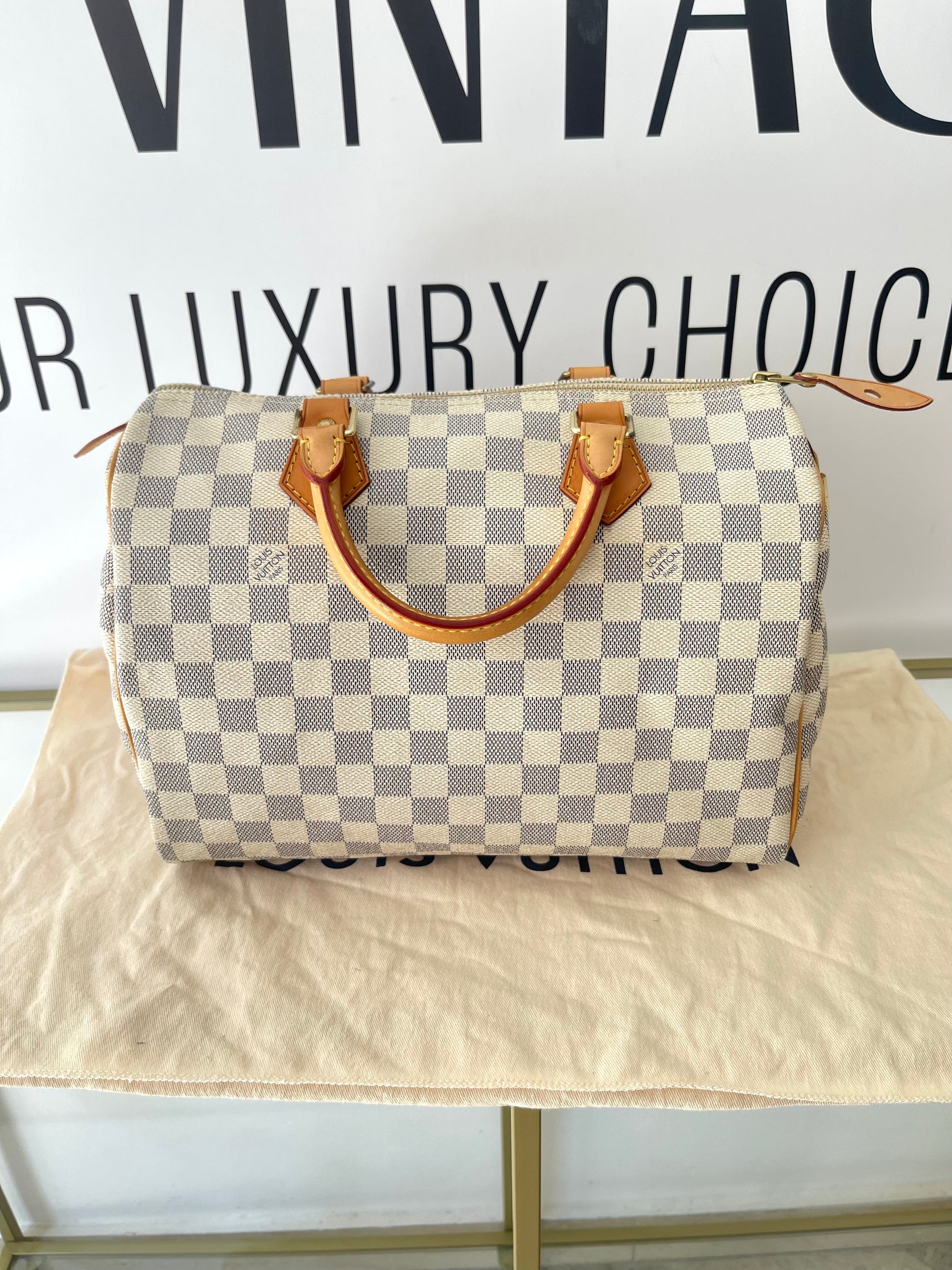 Borsa Speedy 30 Damier Azur Louis Vuitton