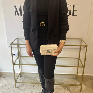 Borsa Mini Marmont GG bianca Gucci