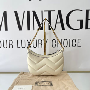 Borsa a spalla Gucci Marmont Bianca