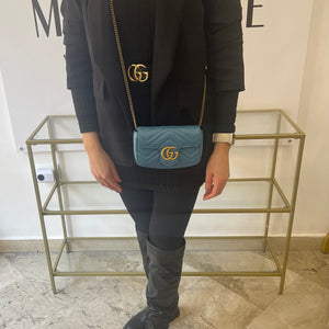 Borsa Mini Marmont GG light blue Gucci