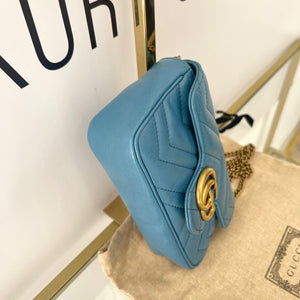 Borsa Mini Marmont GG light blue Gucci