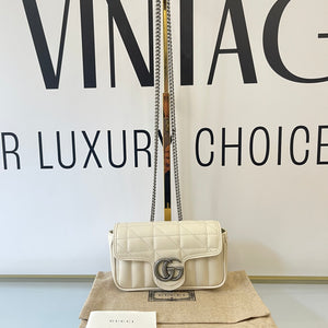 Borsa Mini Marmont GG bianca Gucci