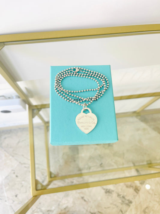 Collana a pallini cuore L Tiffany