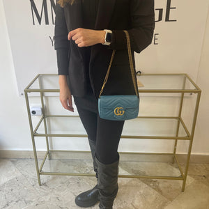 Borsa Mini Marmont GG light blue Gucci