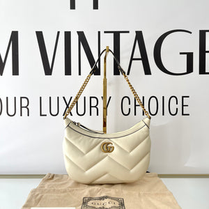 Borsa a spalla Gucci Marmont Bianca