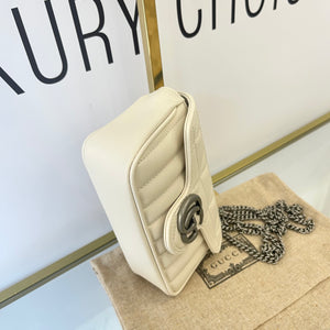 Borsa Mini Marmont GG bianca Gucci