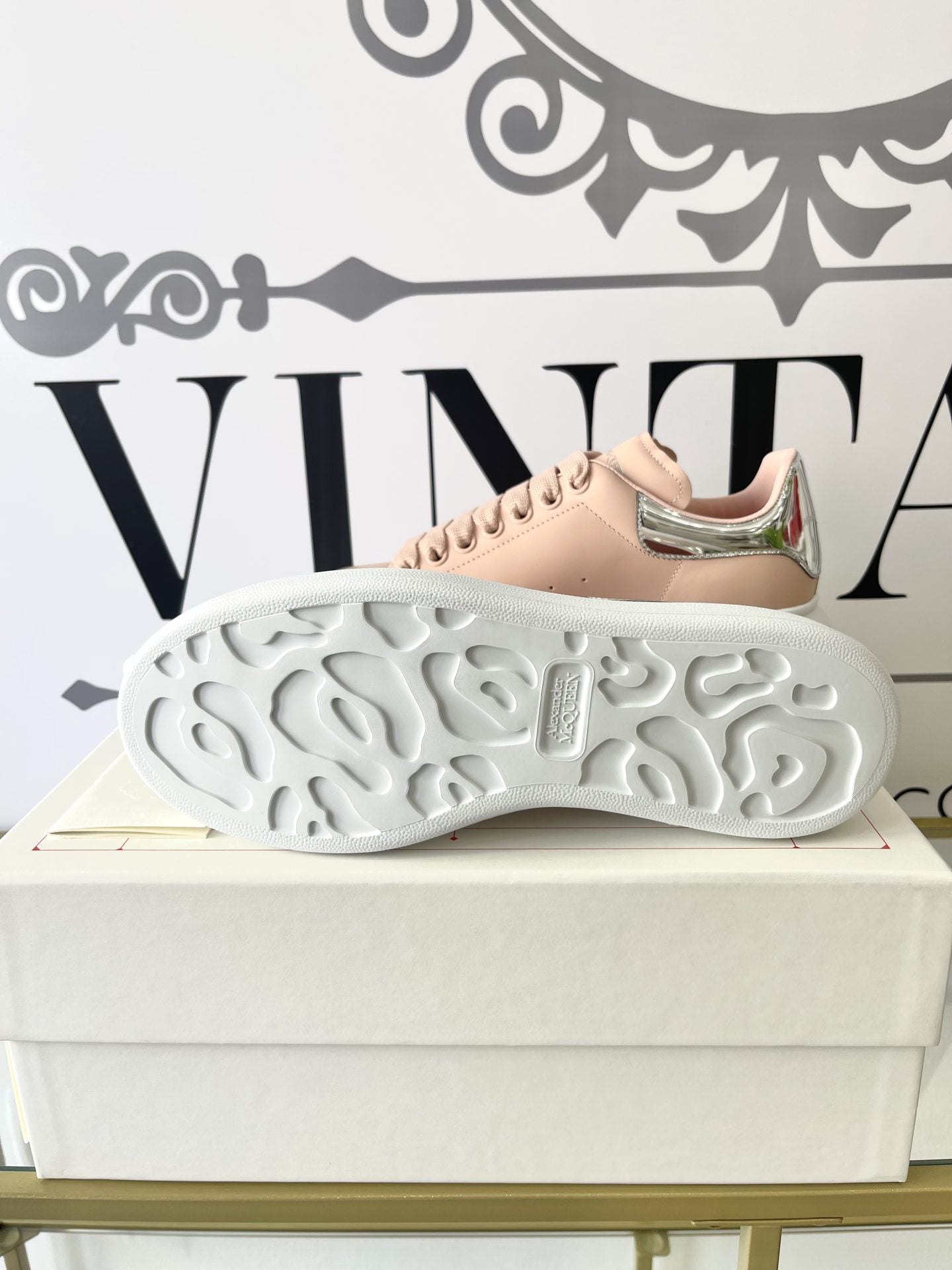 Sneaker Alexander McQueen clay/silver 38