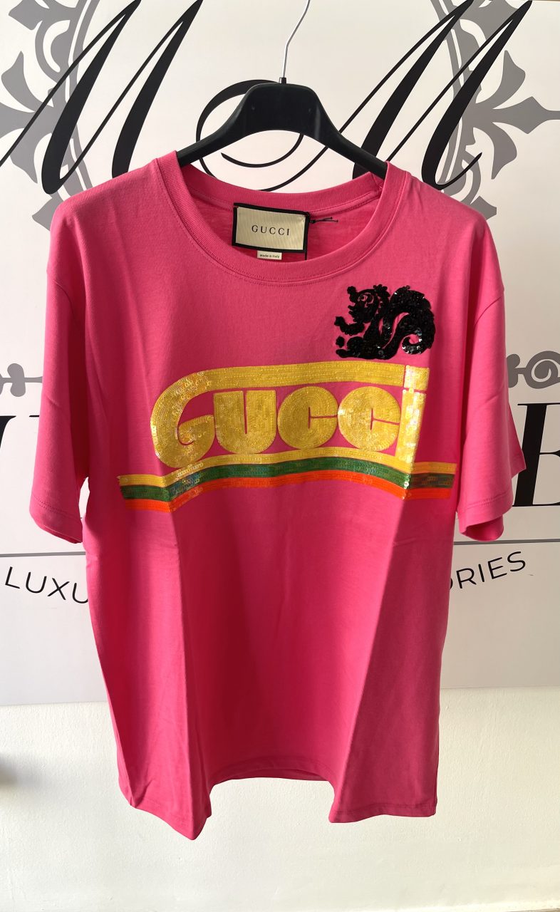 T-Shirt con ricamo Gucci