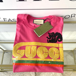 T-Shirt con ricamo Gucci