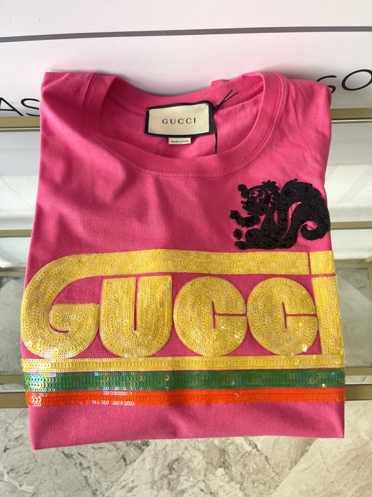 T-Shirt con ricamo Gucci