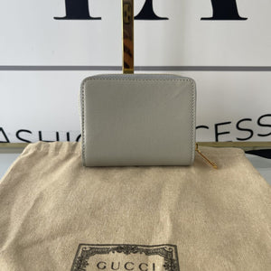 Portafoglio con logo Gucci grigio chiaro