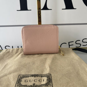 Portafoglio con logo Gucci rosa chiaro