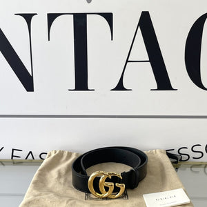 Cintura GG Marmont Gucci 3cm hw oro lucido