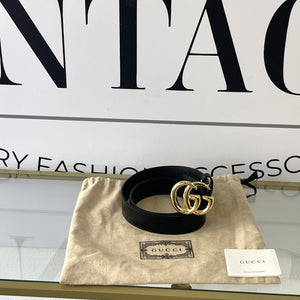 Cintura GG Marmont Gucci 3cm hw oro lucido