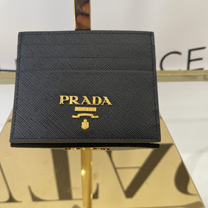 Portacarte in Saffiano Prada nero