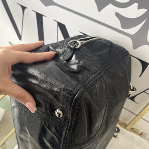 Borsa nera con logo Prada