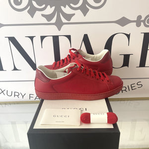 Sneaker Ace con incrocio GG rosso Gucci