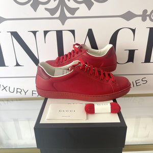 Sneaker Ace con incrocio GG rosso Gucci