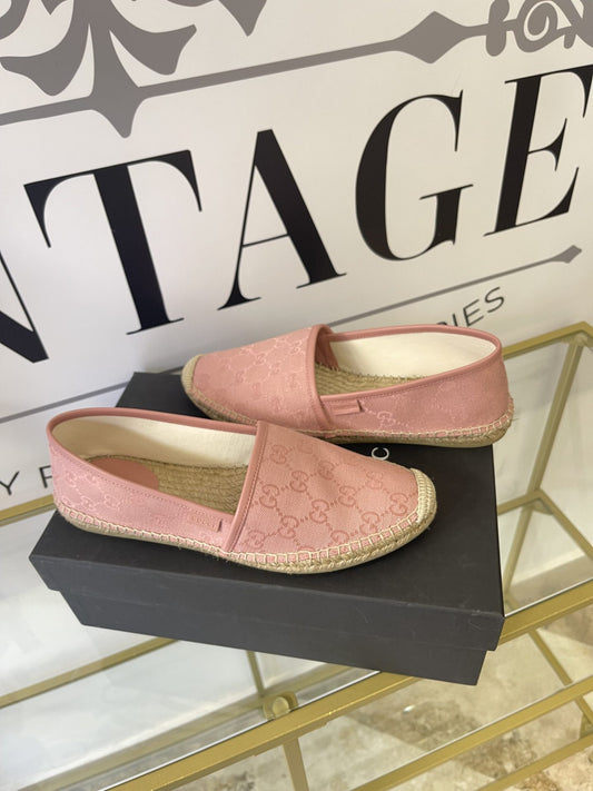 Espadrillas GG in tessuto rosa 39