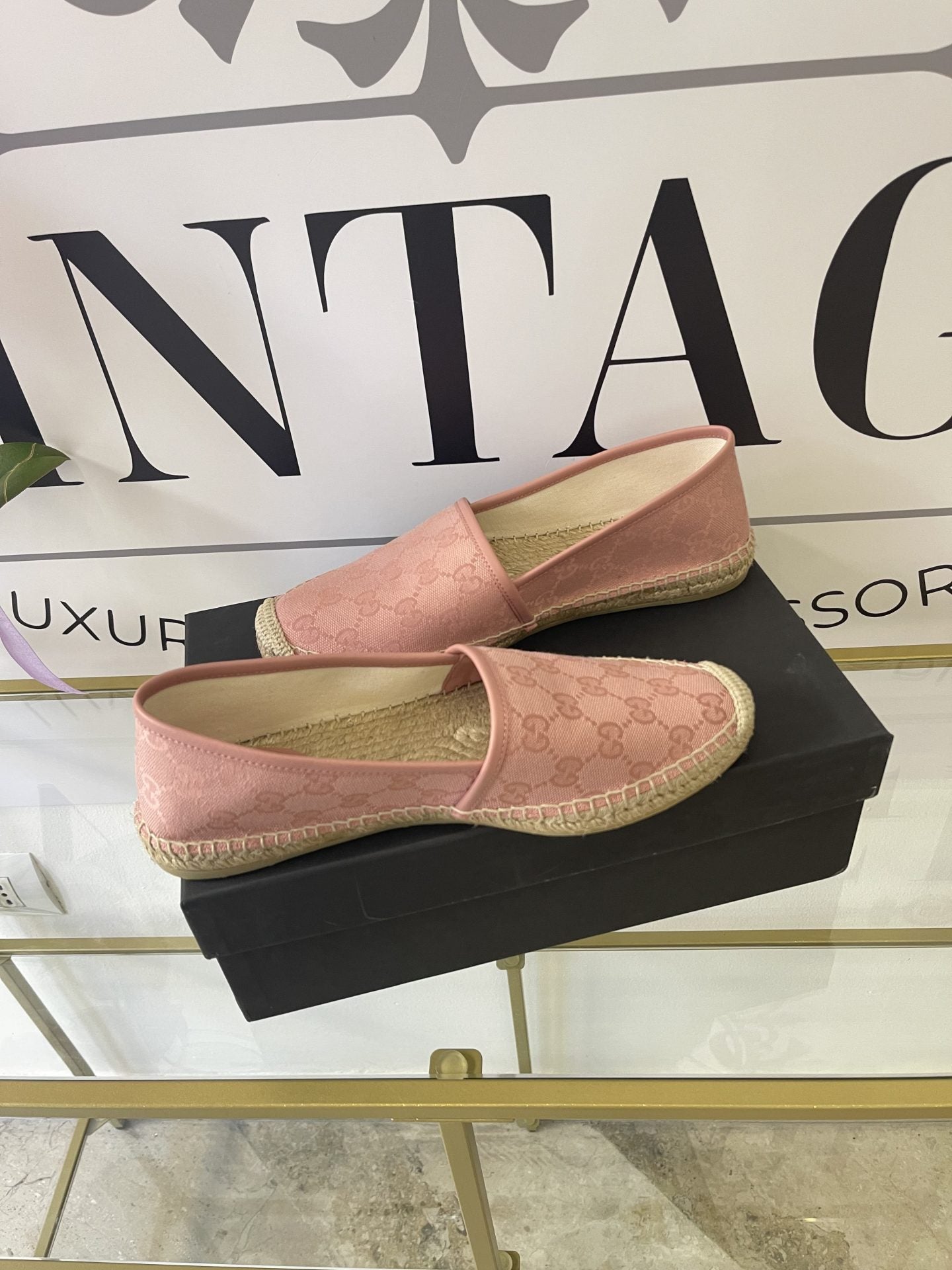 Espadrillas GG in tessuto rosa 39